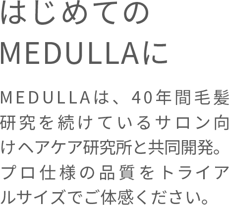 はじめてのMEDULLAに